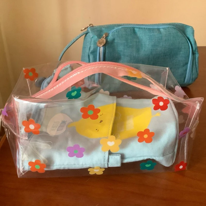 

Прозрачный большой чехол для карандашей, школьные принадлежности из ПВХ, пенал, Подарочные канцелярские принадлежности, школьный пенал для...