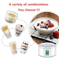 yogurt maker with 7 glass ferment jars automatic yogurt machine household diy automatic yogurt tools kitchen appliance 220v 15w