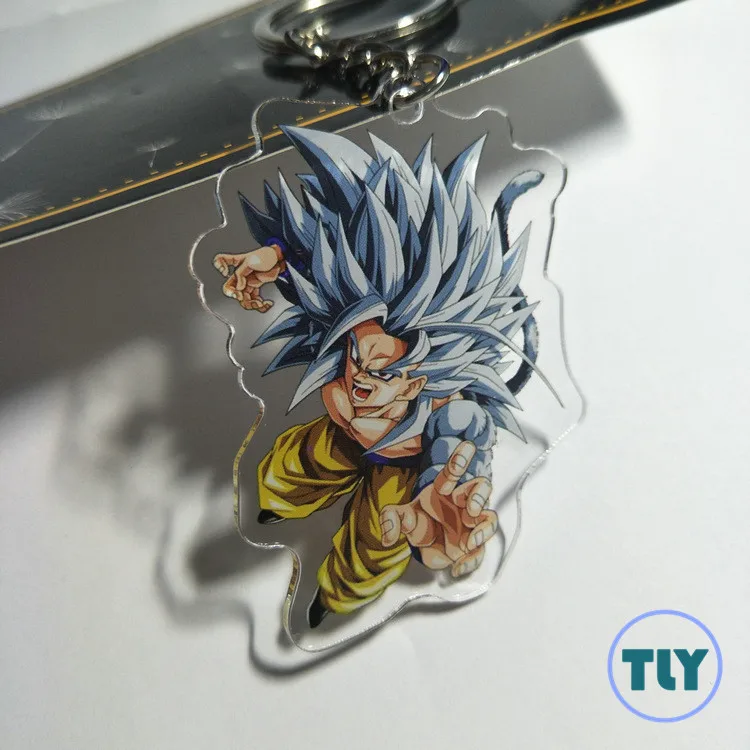 Аниме Dragon Ball Сон Гоку акриловый брелок Вегета Torankusu Супер Saiyan Broli смешной кулон брелки llaveros Ювелирные изделия Подарки - Цвет: 3