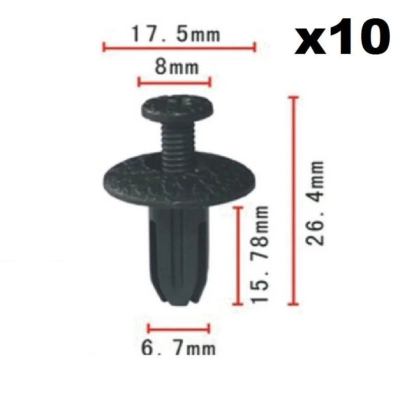 

10x For Honda Screw expansion buckle 7mm / Nylon Retainer Clip