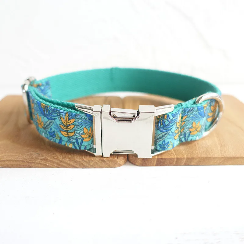 Ожерелье для собак с принтом листьев персонализированное колье поводок немецкой