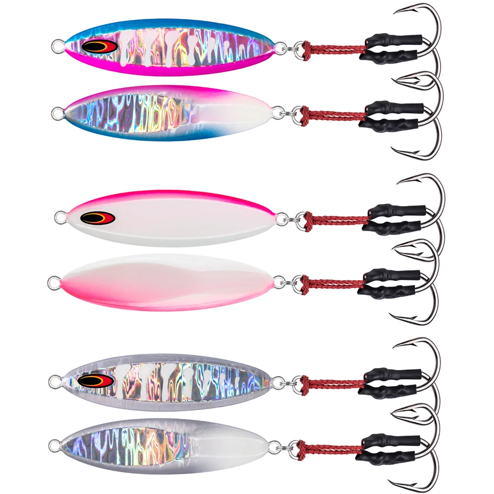 Светящийся центр Goture сбалансированный металлический джиг 80 г 100 150 морская