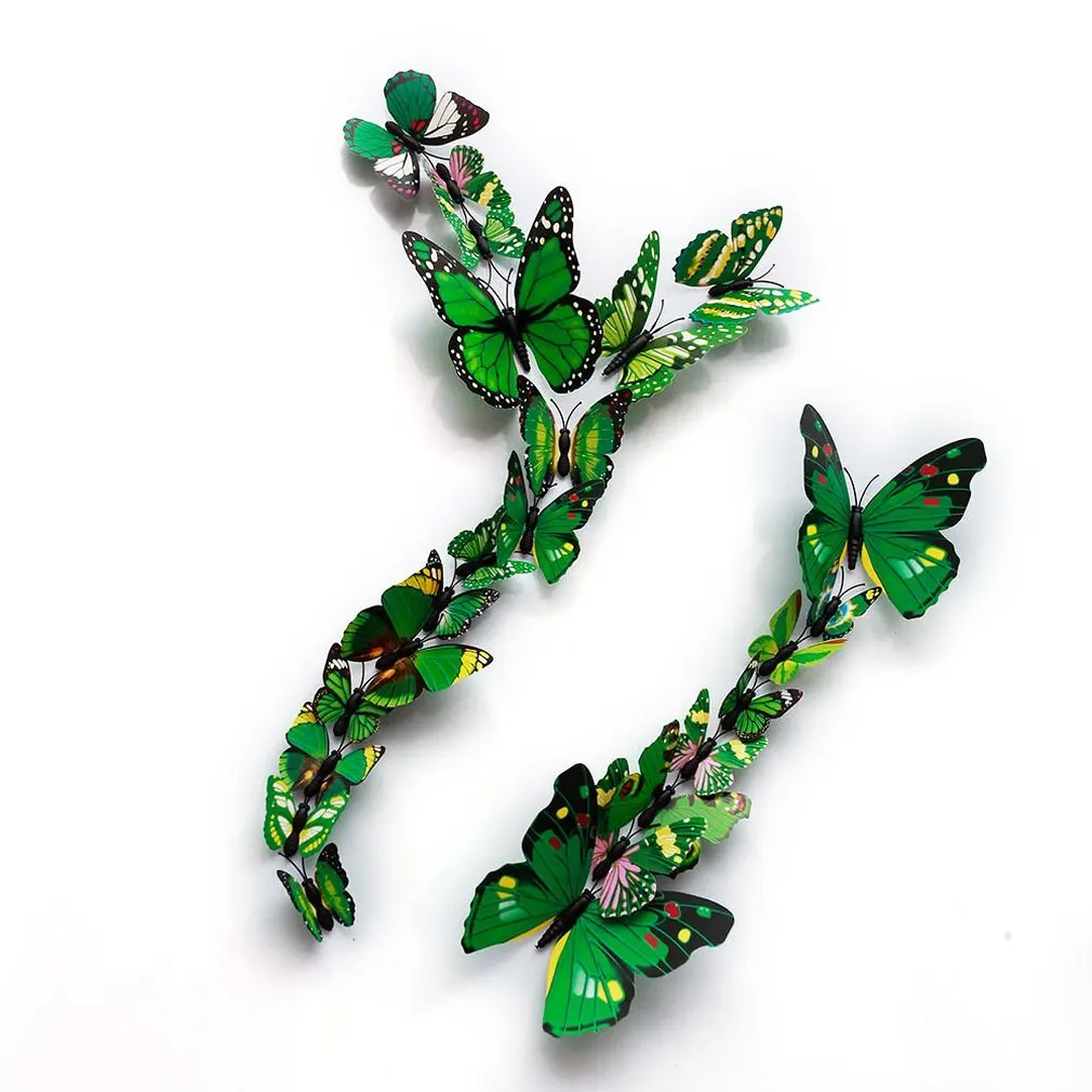 Имитация бабочка на холодильник стикер ПВХ пластик стерео магнитная наклейка