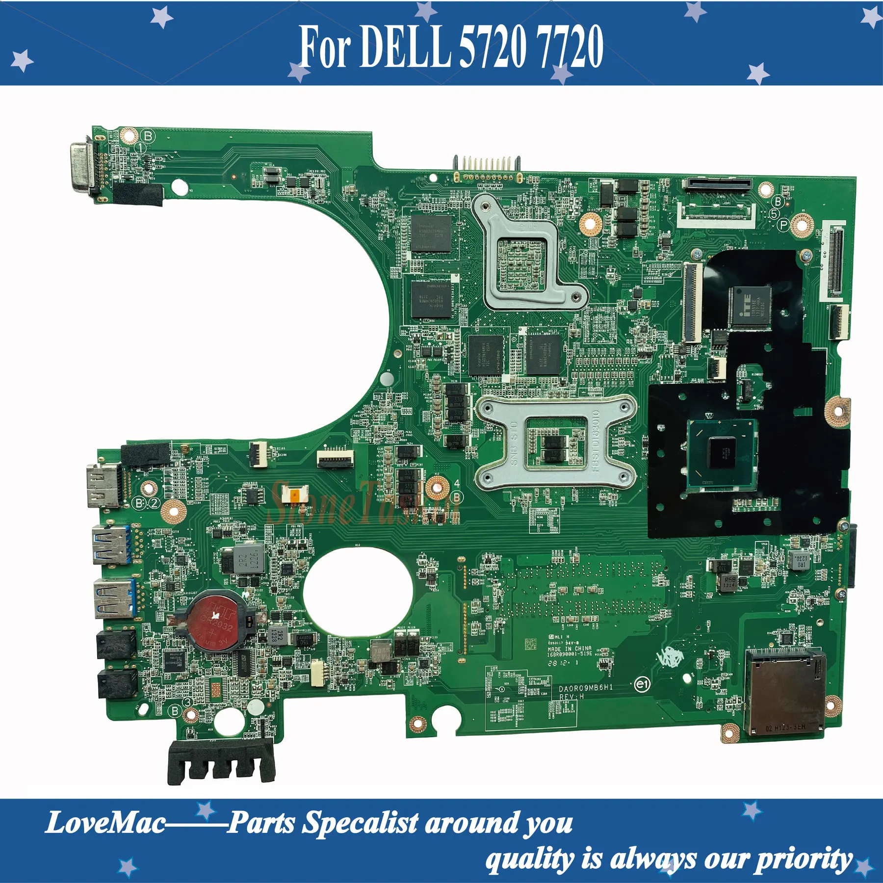 Высокое качество CN-072POM для DELL 17R 5720 N7720 материнская плата 72P0M DA0R09MB6H1 DA0R09MB6H3 GT650M 2 ГБ