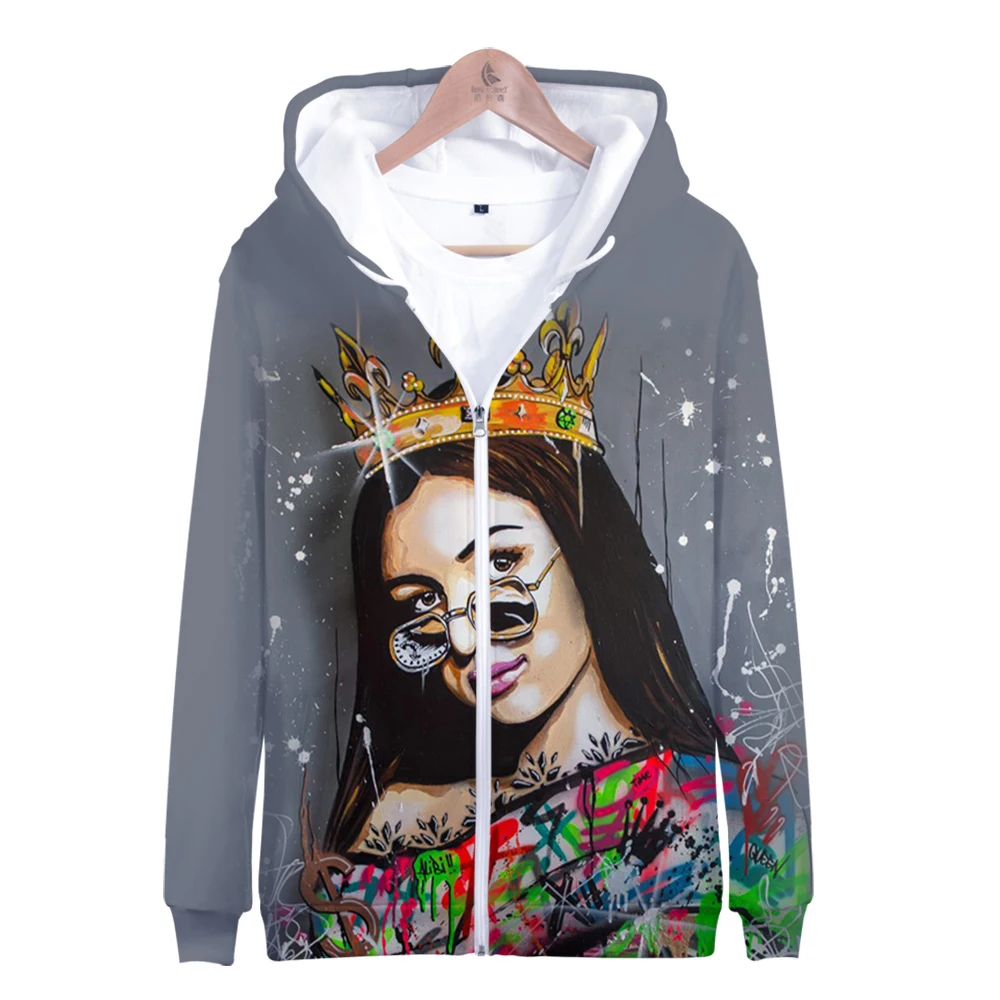 

2020 Eva Queen Zipper Hoodie Streetwear Funny 3D Print Hoodies Casual Men/Women Harajuku Loose Thin Sweatshirt Clothes