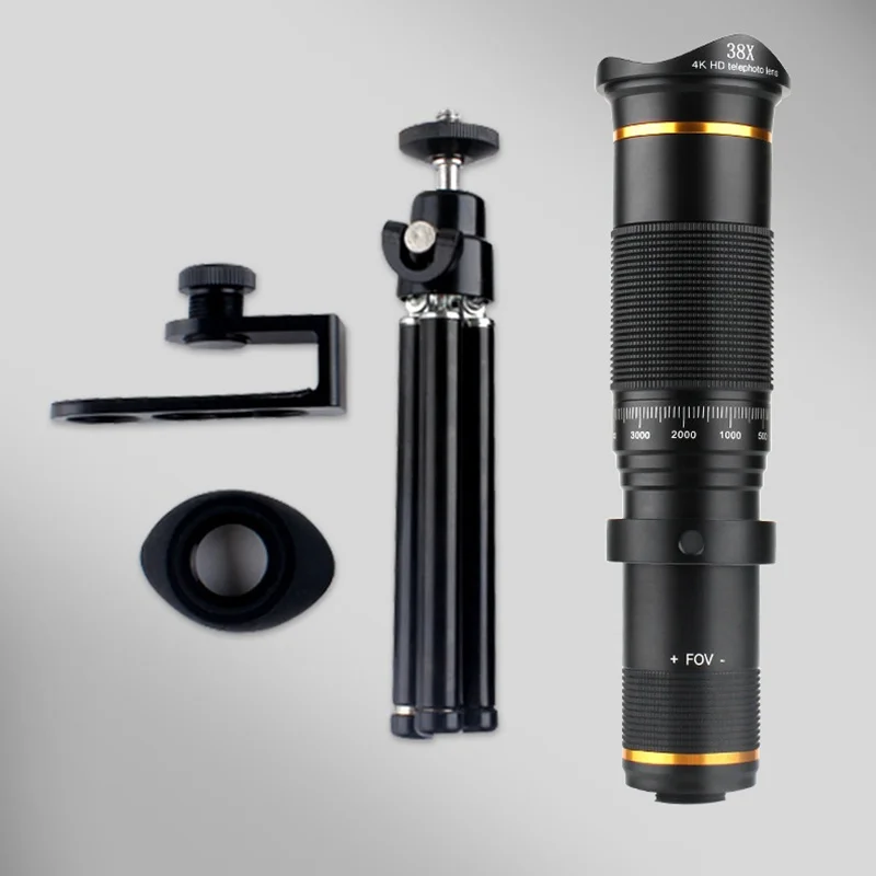 Телеобъектив 38X HD монокулярный телескоп объектив камеры телефона для iPhone Android