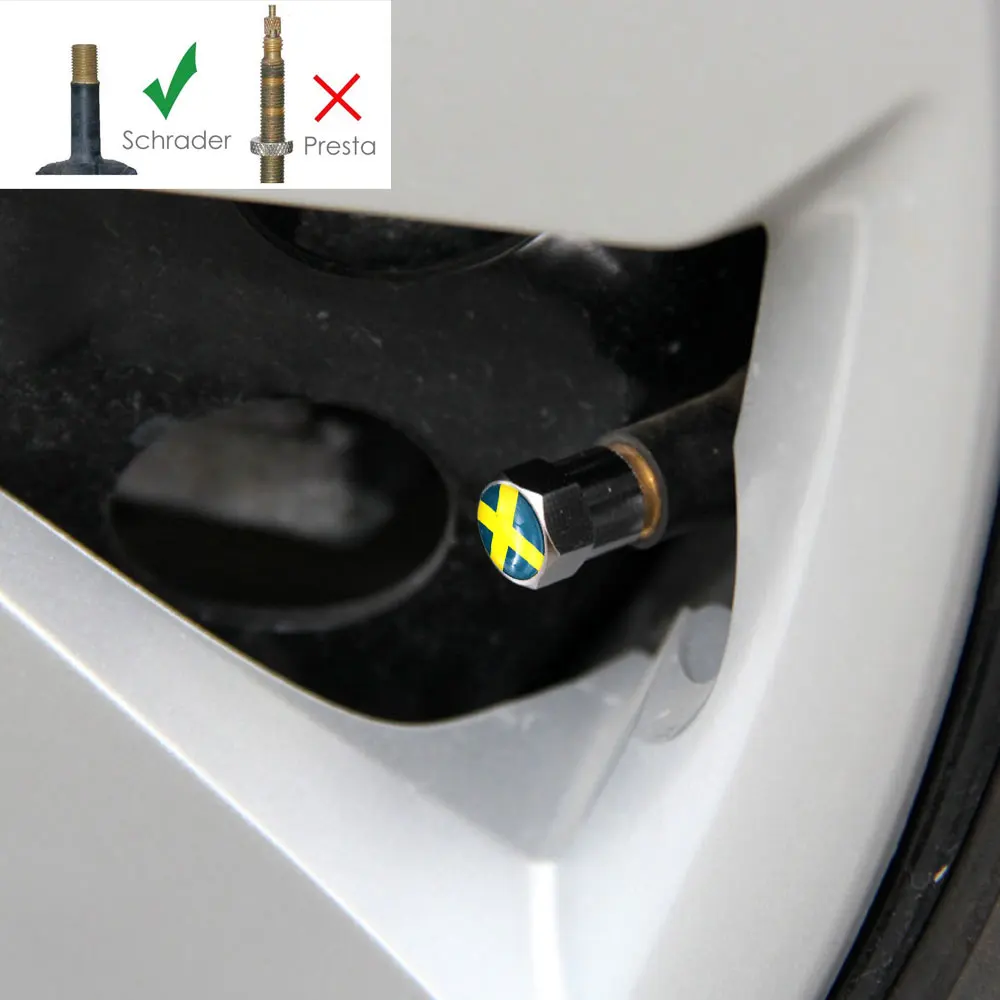 DSYCAR 4 шт./компл. Стайлинг автомобиля алюминиевый сплав/медь Шведский флаг