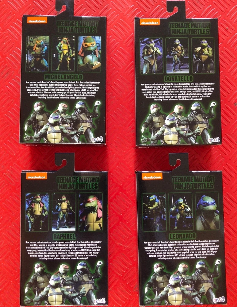Фигурки NECA игрушки Леонардо Микеланджело Донателло Рафаэль черепахи 1990 фильмы 7