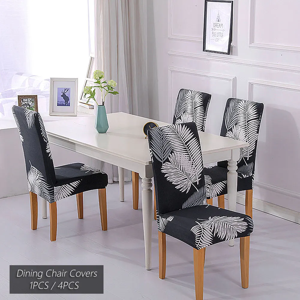 Printing Removable Chair Cover Big Elastic Slipcover Modern Kitchen Seat Case Stretch For Banquet | Дом и сад