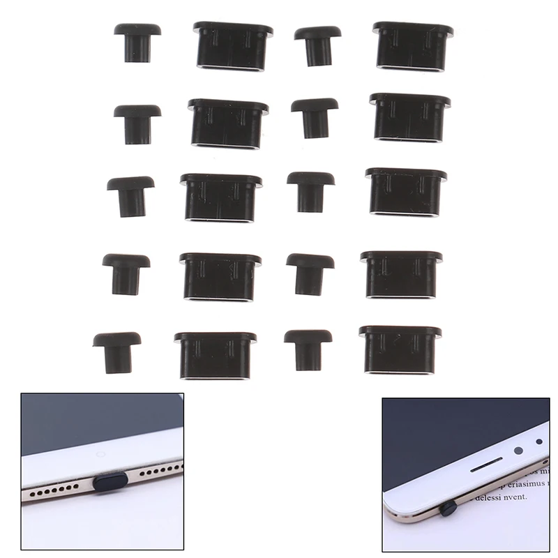 

10Pairs/20pcs 3.5mm Earphone Jack Anti Dust Plugs and Type-C Port Plugs