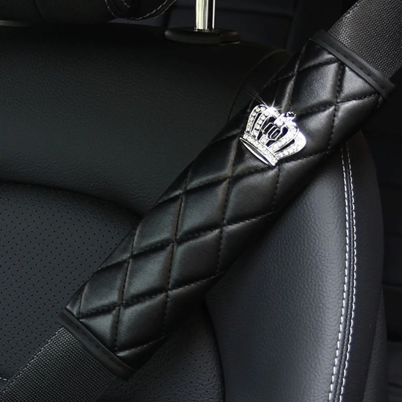 1 шт Высокое качество Стразы Корона автомобильный ремень безопасности крышка