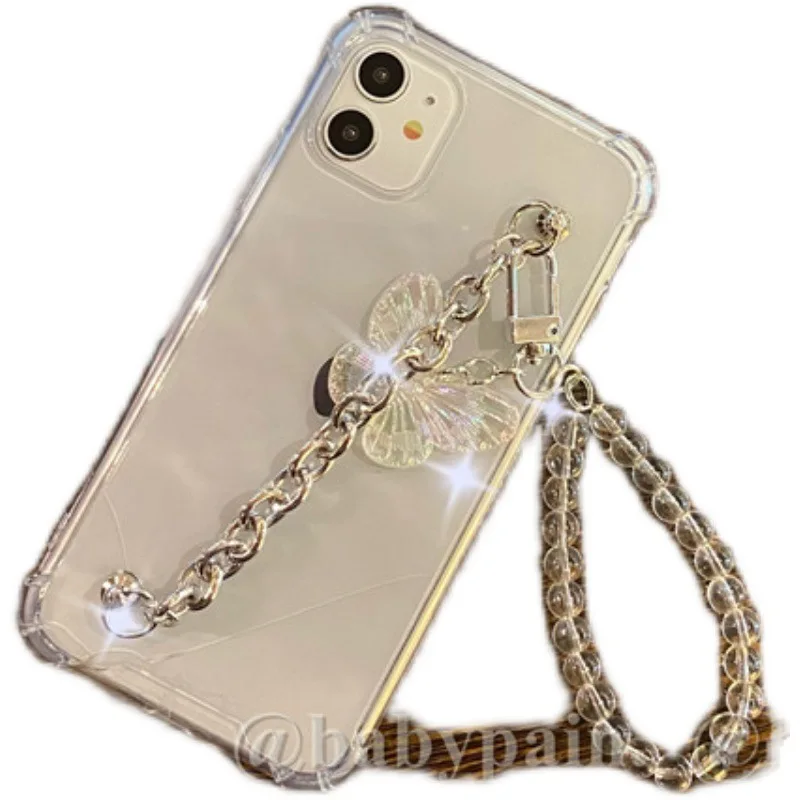 

Niche style butterfly chain suitable for iPhone12 mobile phone case xsxr Apple 11promax female 7plus tide
