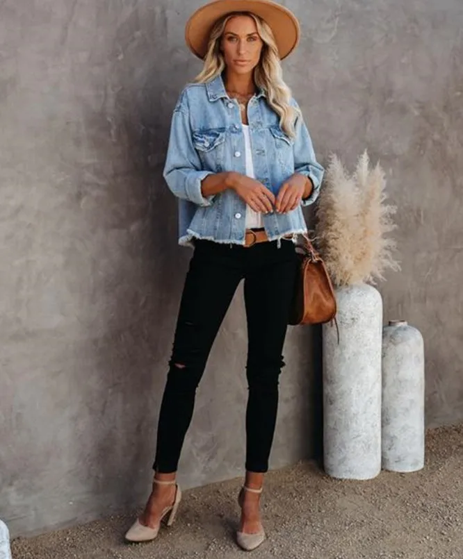 

2021 Trend Tassels Hem Oversize Women's Jacket