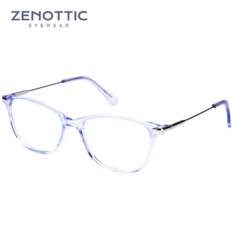 ZENOTTIC очки по рецепту, оправа для женщин, оптические очки для близорукости, оправа для очков, женские прозрачные линзы, прямоугольные поддельные очки - Цвет оправы: 001