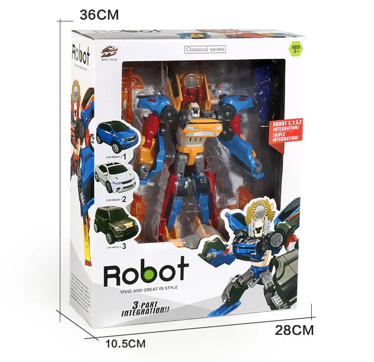 No Box 3 In 1 Transformation Tobots Robot Action Figure Toy Car Toys Cartoon Animation Model Set For Boys Birthdays Gifts | Игрушки и