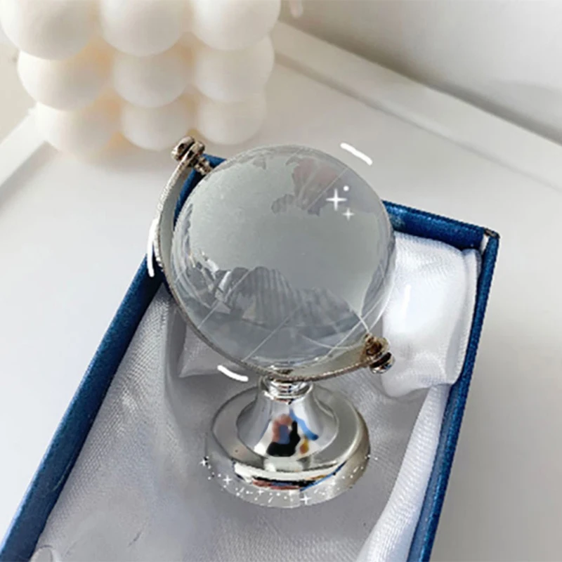 

Mini Glass Globe For Kids Adults Great Educational Toy Teacher Office Supplies