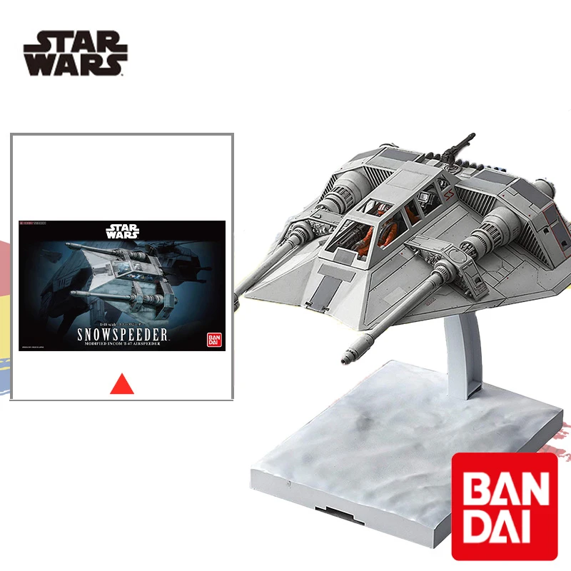

Bandai Star Wars Figure PVC 1/48 Snowspeeder Snow Fighter Assembly Model Mandalorian Anime Figure Model Toy