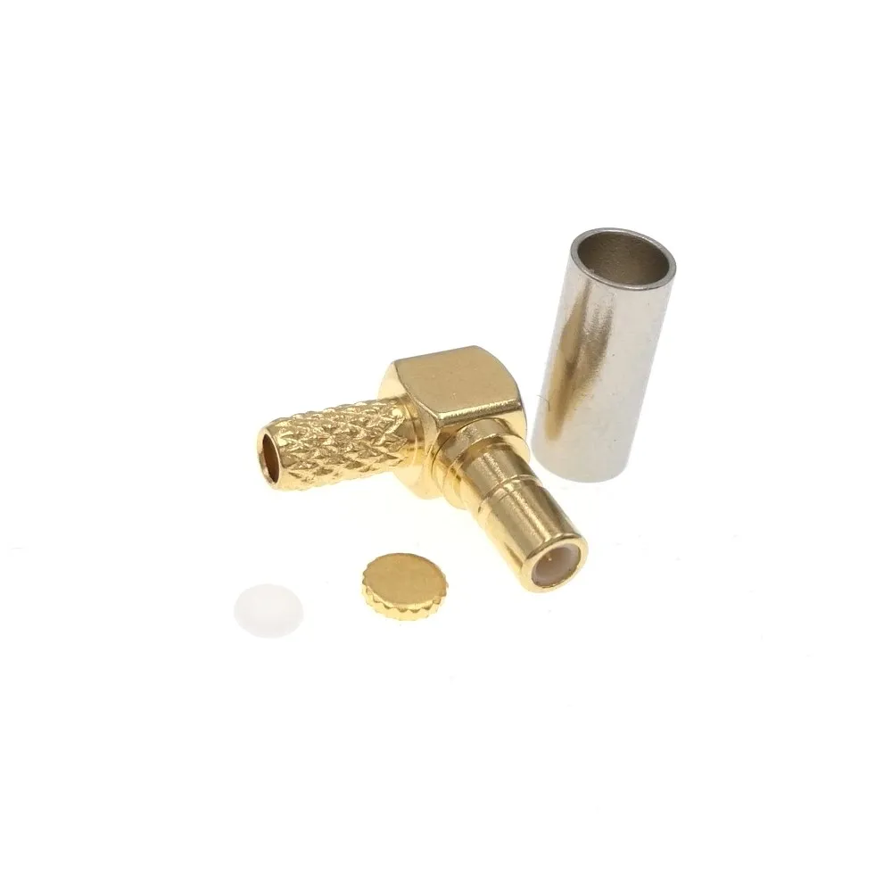 

10 шт. SSMB мужчина обжимной правый угол RF разъем для кабеля RG316 RG174