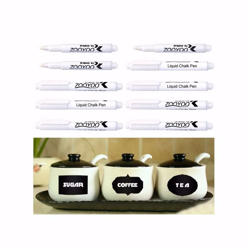 Белая жидкая меловая ручка стираемая маркерная стеклянная оконная доска