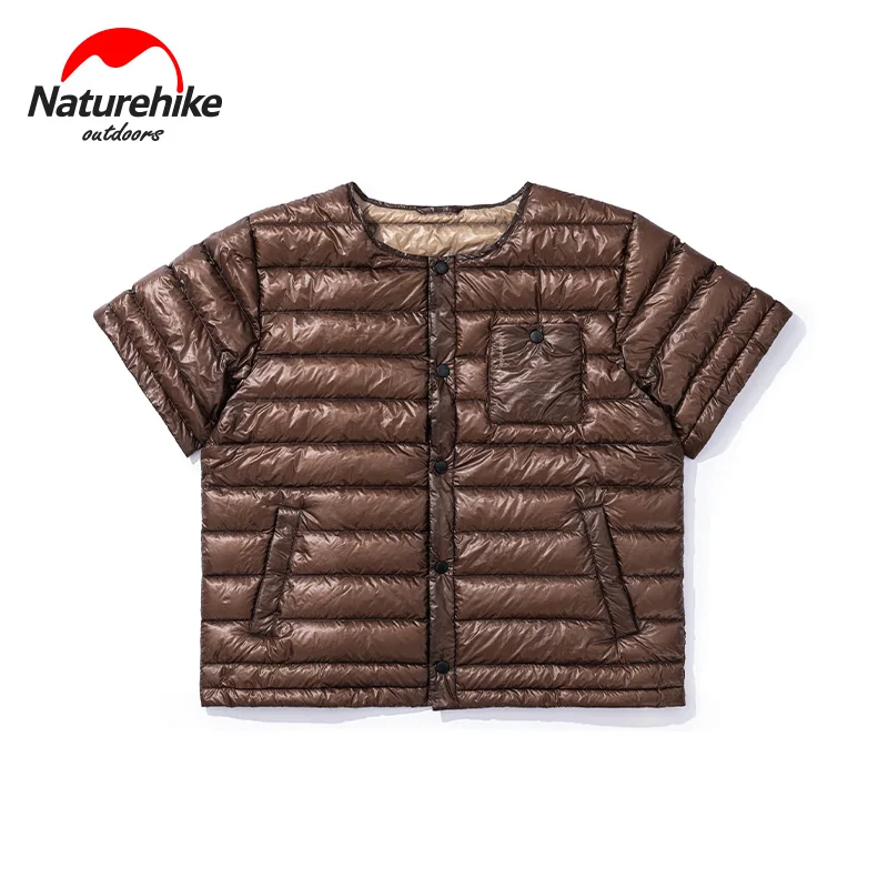 Куртка на гусином пуху Naturehike легкая теплая с коротким рукавом 1000 + FP прочная NH20FS049