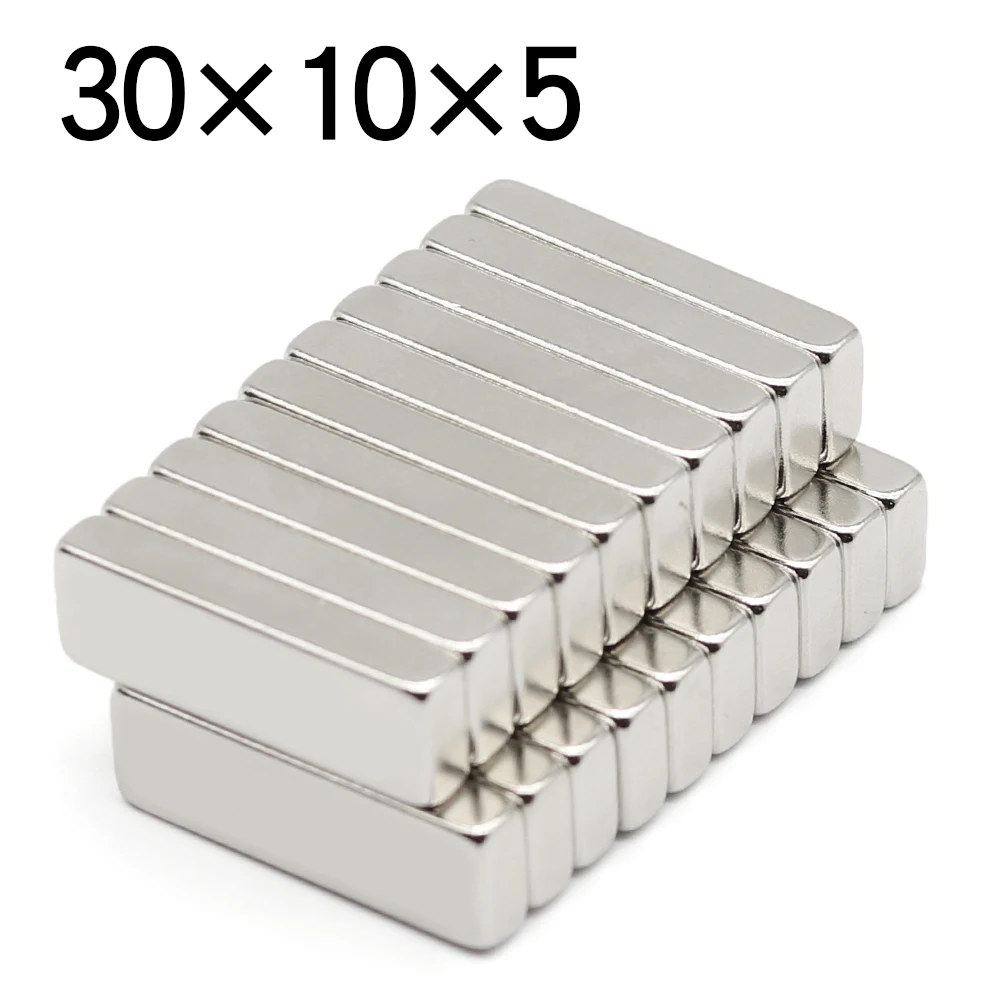 

2/5/10/20/50 Pcs 30x10x5 Block NdFeB Neodymium Magnet N35 Super Powerful imanes Permanent Magnetic 30*10*5