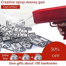 Make It Rain денежный пистолет Красный Розовый игрушка Рождественский подарок вечерние игрушки игры 100 шт наличные модные денежный пистолет игрушки Пузырьковая Колонна для посылка