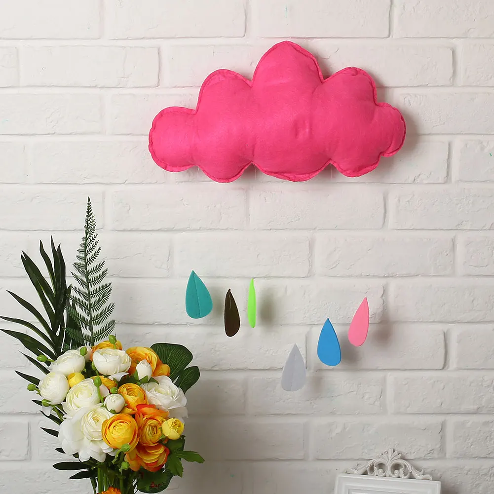 Kawaii палатка дождь облака детская комната игрушки висящие над кроватью реквизит