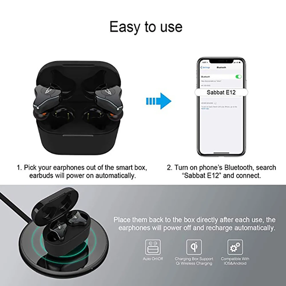 VTIN E12 TWS наушники Bluetooth 5 0 беспроводные стерео звук водонепроницаемые с микрофоном
