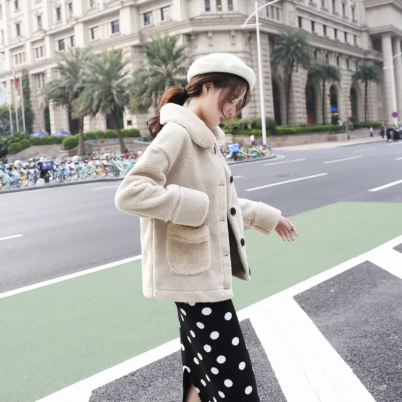 Женская короткая офисная куртка Leiouna модная меховая теплая зимняя парка с