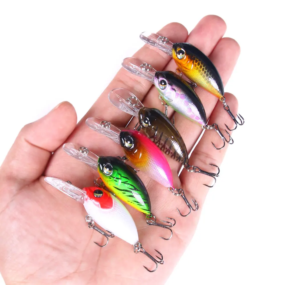 

HENGJIA 1 шт 6 см 5g приманка рыболовные приманки-Воблеры жесткие приманки рыболовные снасти на пескаря