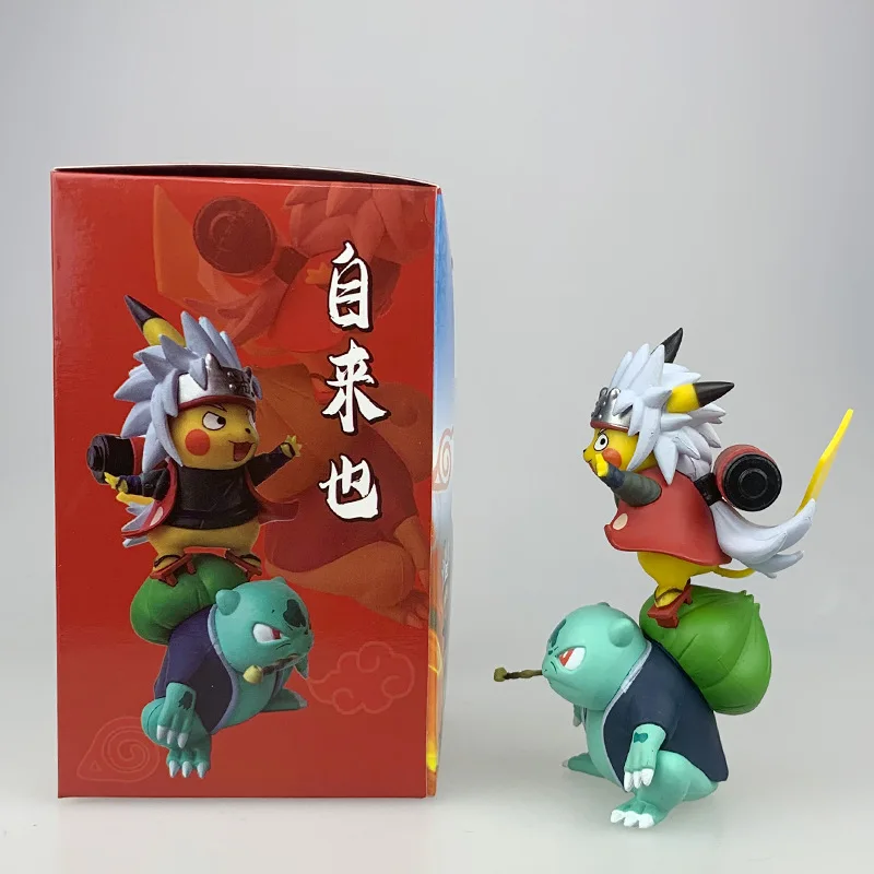 Modelo de figuras de acci&oacute;n de Pok&eacute;mon popikachu, Bulbasaur, Cosplay, Uchiha Sasuke, Colecci&oacute;n Kawaii, regalo para ni&ntilde;os-4