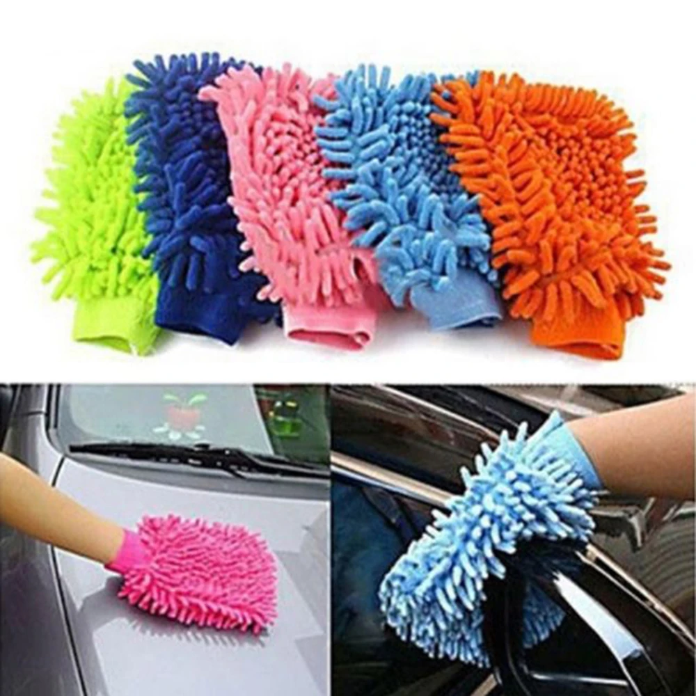 Перчатка для мытья машины JUNGLEFLASH ультратонкое волокно шенилловая микрофибра