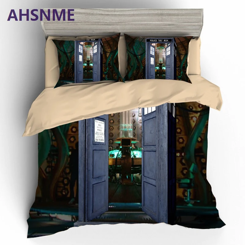 

Набор постельного белья AHSNME для Доктора Кто, Комплект постельного белья с высокой четкостью, без выцветания, с пододеяльником
