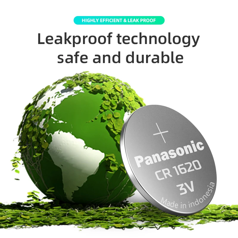 Набор кнопочных батарей Panasonic CR1620 Литиевые Батарейки 3 в для кардиостимулятора 10