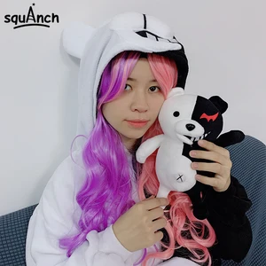 Монокума кигурумис из Danganronpa с игрушкой, Забавный милый комбинезон для пар, праздничный подарок, женский комбинезон, одежда для сна, пижама, костюм для взрослых