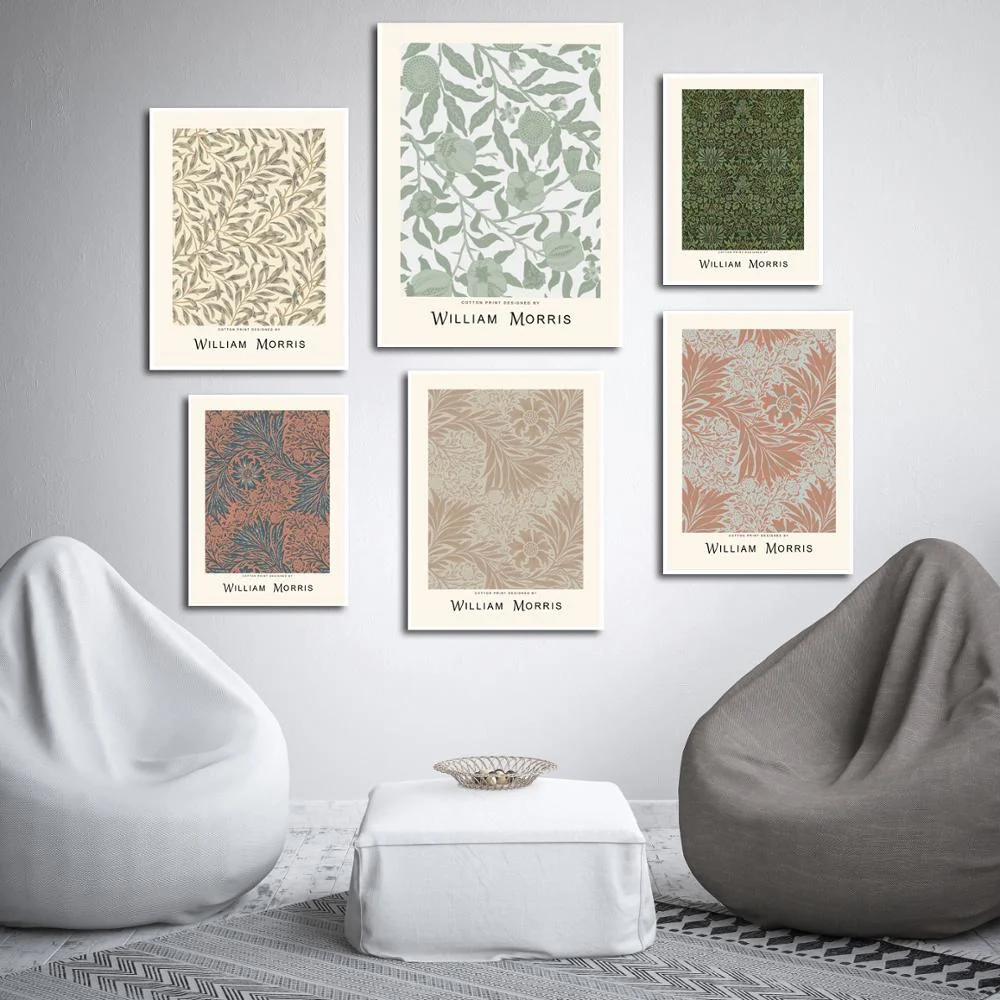 

William Morris Famous Canvas Paiting Abstract Style Wall Pictures Prints And Posters London Underground For Living Room Bedroom