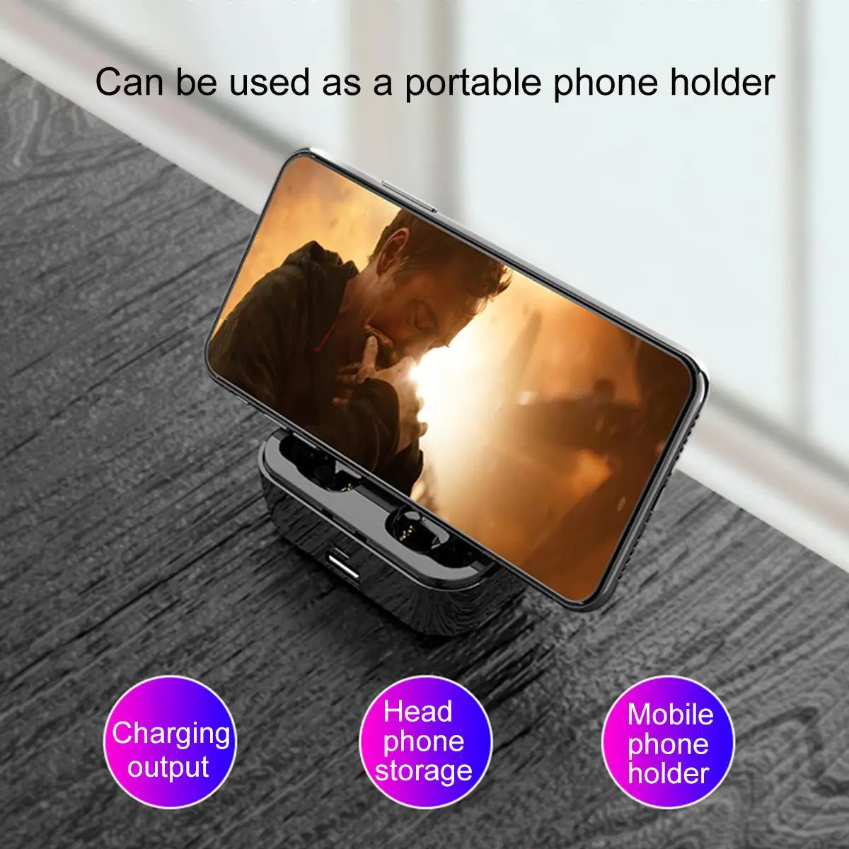 СВЕТОДИОДНЫЙ цифровой дисплей v5.0 bluetooth наушники 50 мАч/3500 мАч Power Bank TWS
