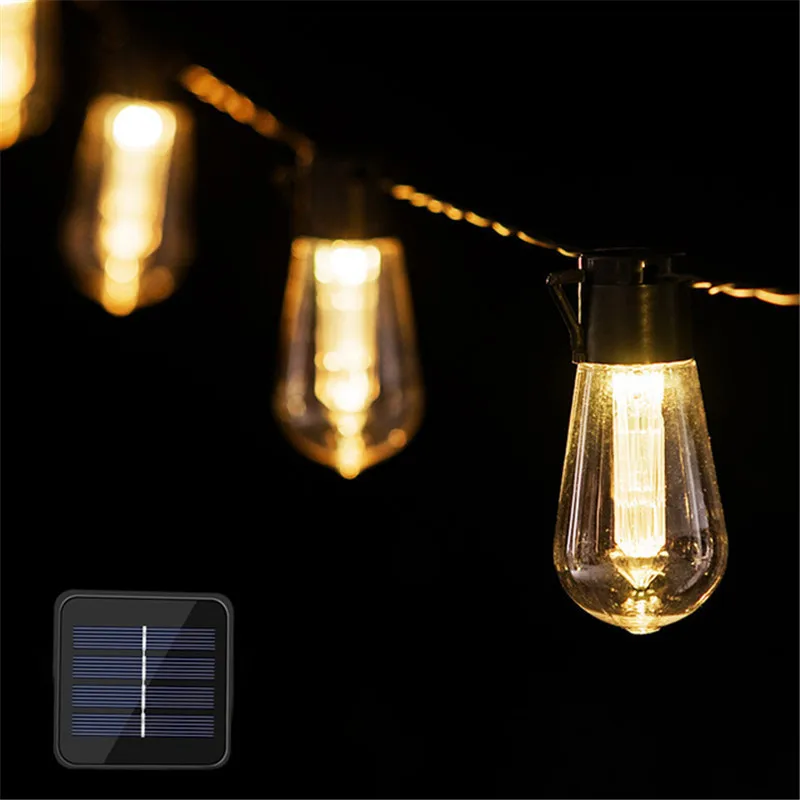 

Fairy String Lights Christmas Wreath Light Bulb String Lights Outdoor Holiday Garden Terrace Pavilion Vegetable Decorative Light
