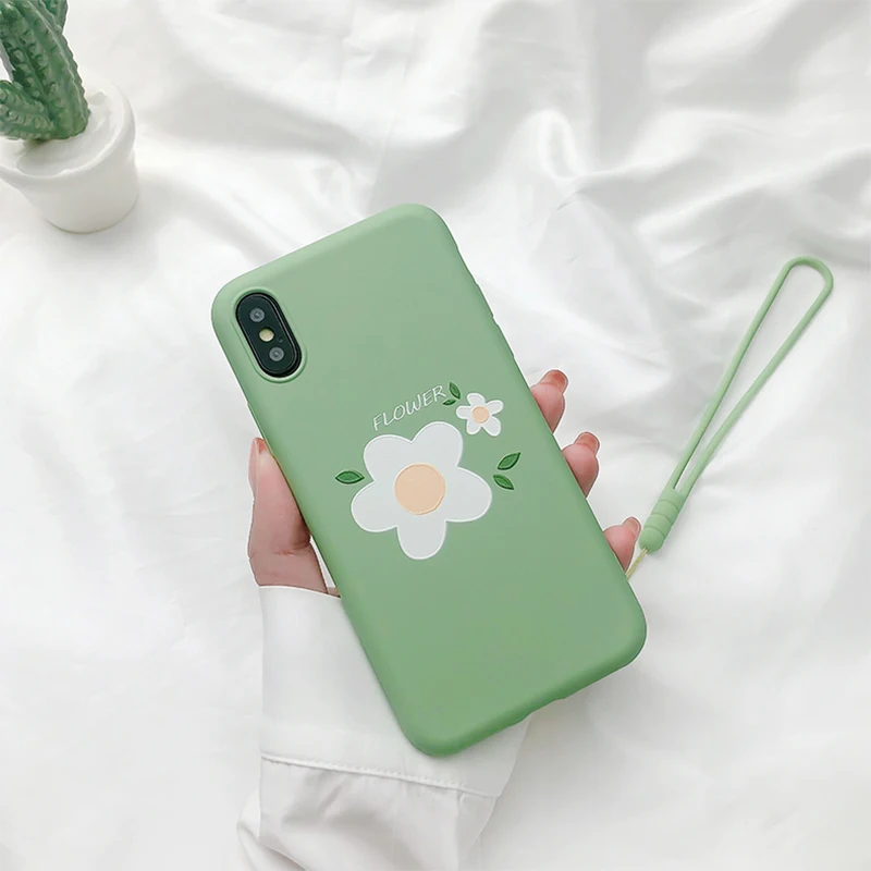

Soft Silicone Case For iPhone 6 6S 7 8 Plus Cute Cartoon Fruit Flower Clear Bumper Cover For iPhone 11 Pro XR X XS Max Fundas