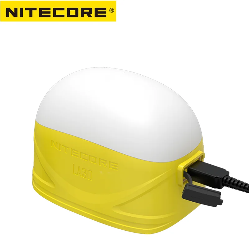 Barato NITECORE-luz De Acampada LA30 Recargable Por USB, 250 Lúmenes, Doble Fuente De Alimentación Integrada, 2 Pilas AA, 1800mAh