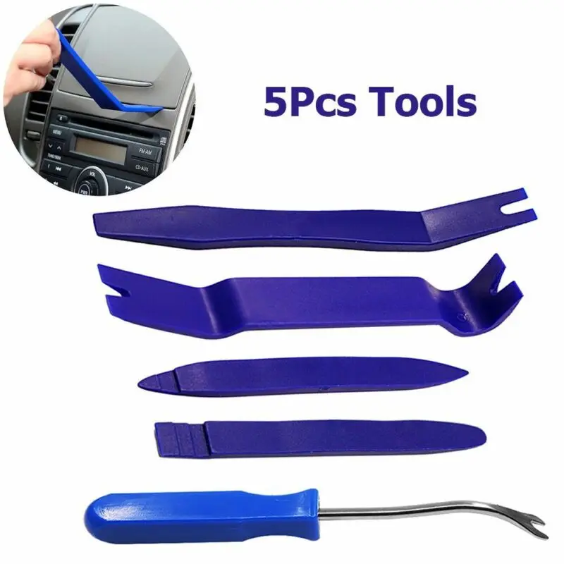 

5pcs Removal Tool Audio Auto Interior Kit Repair Set Trim Blue Dashboards