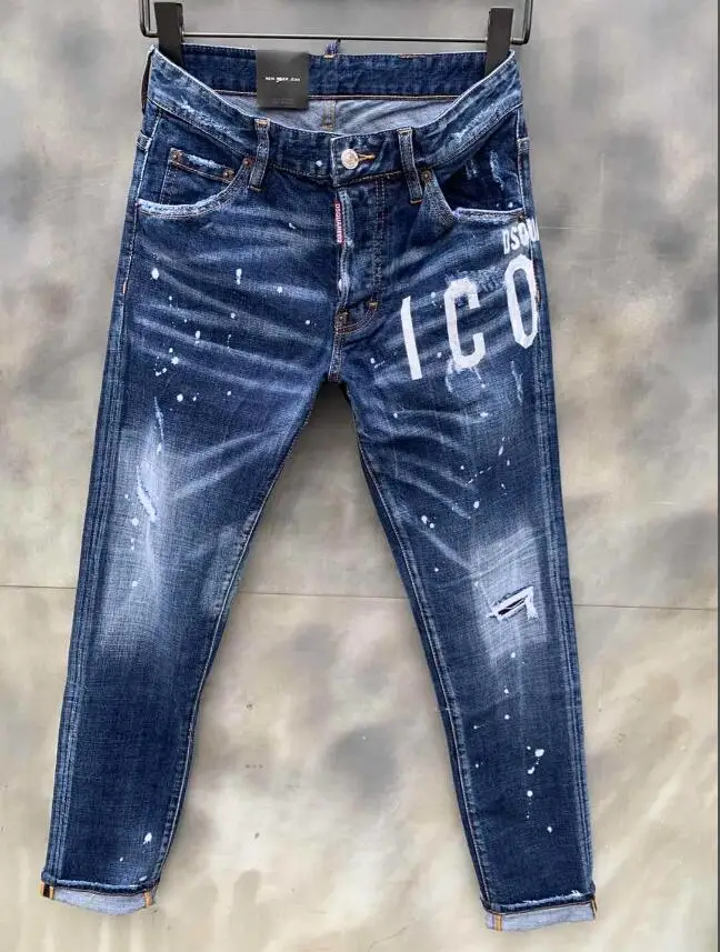 

Dsquared2-Jeans, 2021 fashion ripped series, slim fit for men and women DSQ020