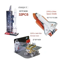 space station model assembly 3d three dimensional puzzle space shuttle satellite rocket universe planet handmade ornaments p249