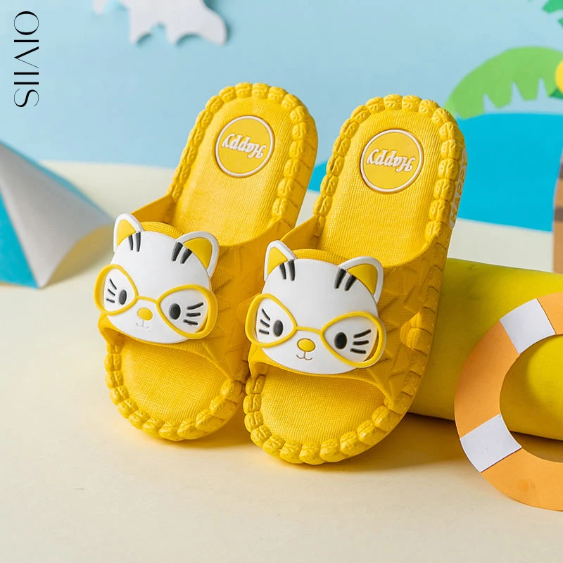 

Children's slippers for Boys Girls New Summer Kids Beach Shoes Baby Toddler Soft Indoor Slippers Children Sandals Cartoon cat S