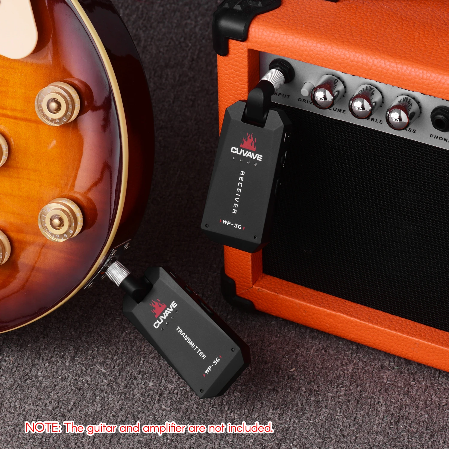 cuvave wp 5g drahtlose 58 ghz gitarre system audio sender gitarren verstärker wiederaufladbare für elektrische gitarren verstärker fre