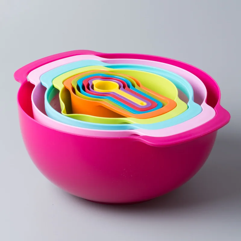 10 шт./компл. мерная чашка с ложкой набор миска для смешивания Матрешка Пластик