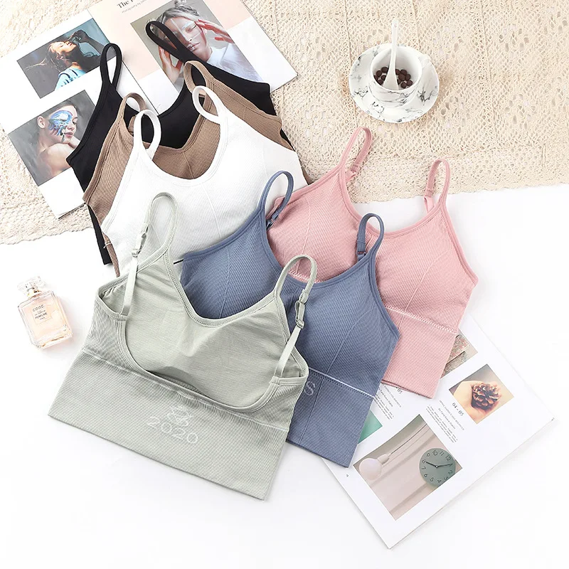 

Style Large U-Beauty Back Bra Shoulder Straps Sexy Seamless Wrap-Around Tube Top Women's Lettered Sports Vest Und