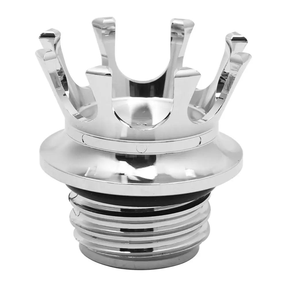 

Chrome King Crown Gas Cap Fuel Tank Right-hand Thread Billet Fit For Harley