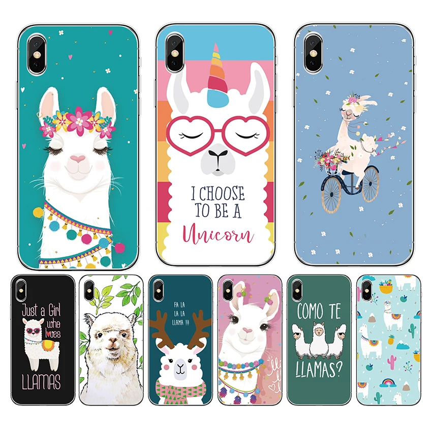 Чехол Для Doogee N20 Y9 plus X70 X60L X55 X53 X50 L X30 X20 N10 Y7 Y8C Y8 Альпака лама Мягкий силиконовый