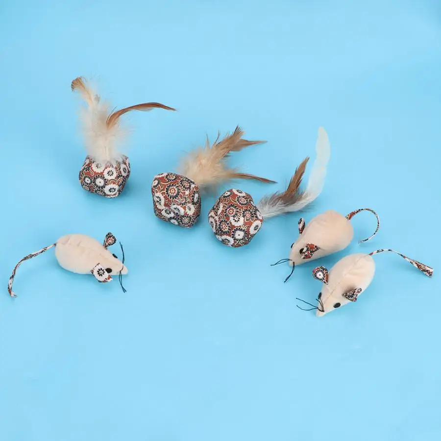 Игрушки для домашних животных товары кошек 3 шт. мягкая безопасная плюшевая